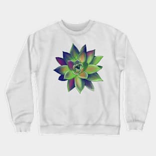 Colorful Succulent - Green, Pink & Orange Crewneck Sweatshirt